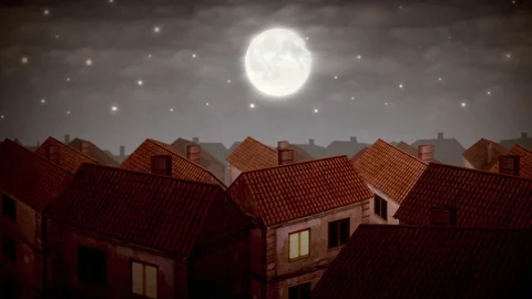 Animation Panorama Of The Night City 스톡 동영상 80227152