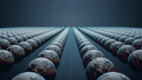 Animation of parallel universes in many worlds interpretation of quantum physics Stock Footage 165489605