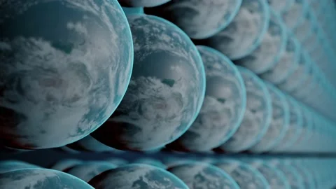 Animation of parallel universes in many worlds interpretation of quantum physics Video stock 165489615