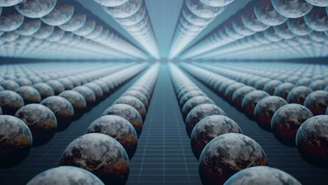 Animation of parallel universes in many worlds interpretation of quantum physics Stock Footage
