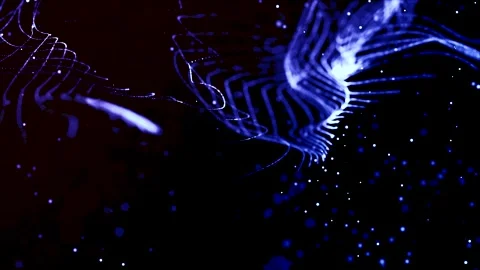  Animation with particle wave object in motion Stock Footage 249059331