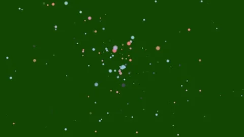 Animation of particles on a green background. Stock Footage 248222655