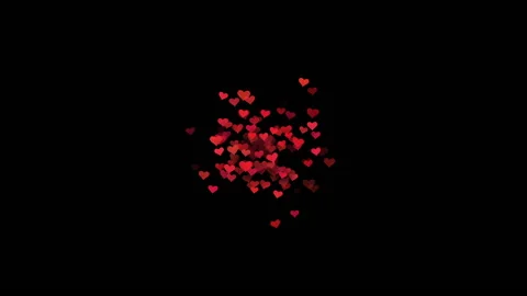 Animation of particles in shape of heart Stock Footage 142329373