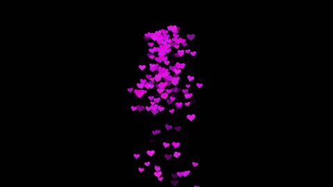 Animation of particles in shape of heart Stock Footage 142329489