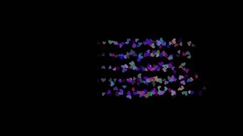 Animation of particles in shape of heart Vídeos de archivo 142329570