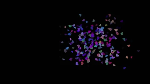 Animation of particles in shape of heart Vídeos de archivo 142329581