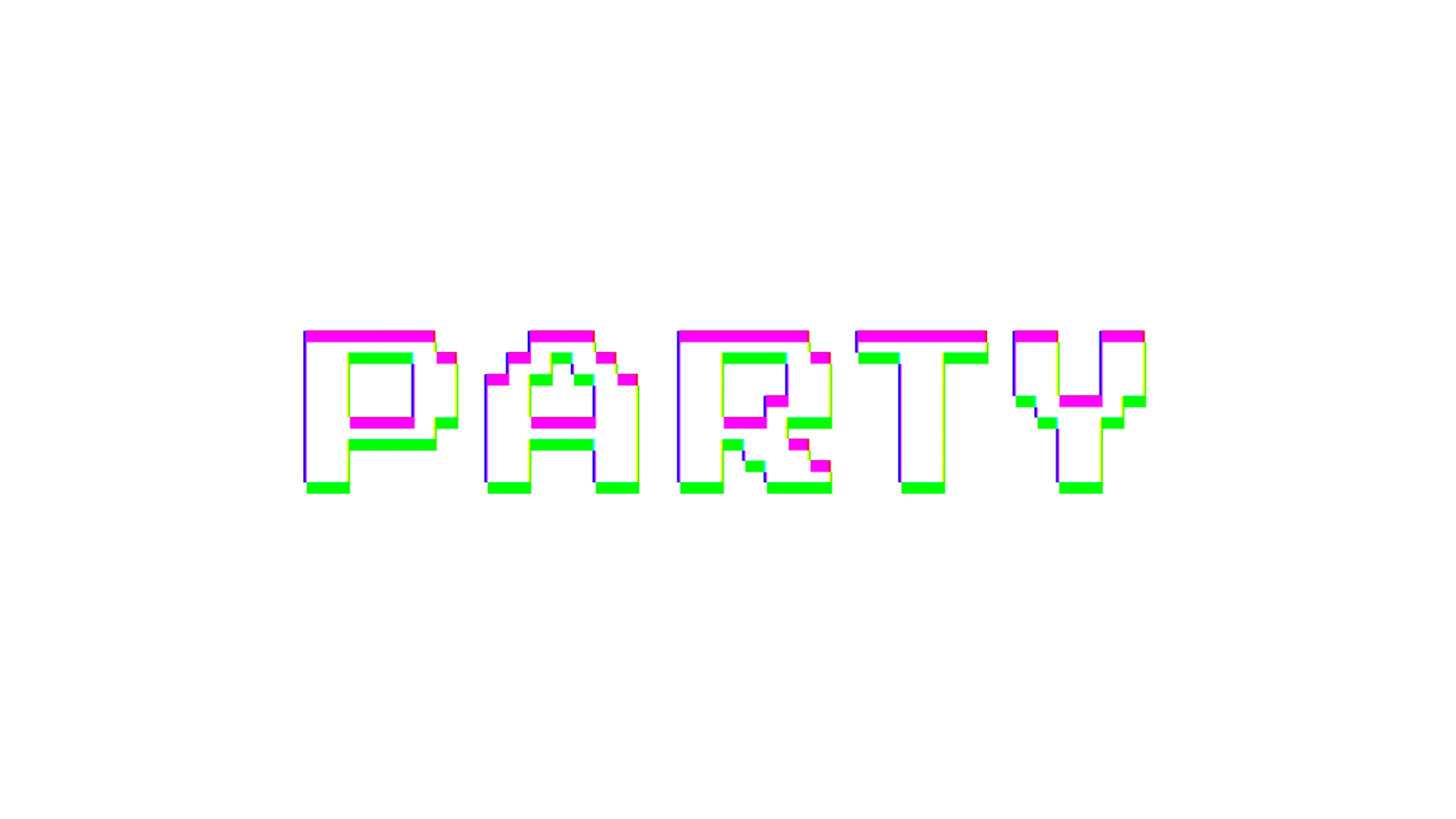 Animation of Party word with glitch effe... | Stock Video | Pond5