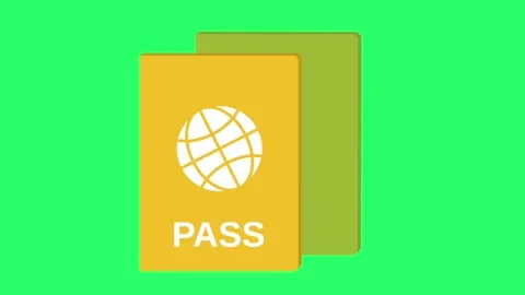 Animation passport on green screen. Stock Footage 278853599