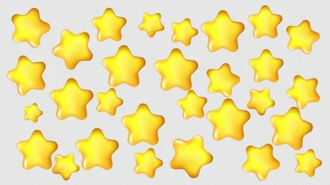 Animation of a pattern with cartoon stars on a blue screen. Stock Footage 196184471