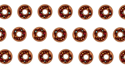 Animation pattern colorfulred donuts Stock Footage 159332388