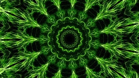 Animation of pattern with energy lines in space. Animation. Hypnotic pattern Stock Footage 256116313
