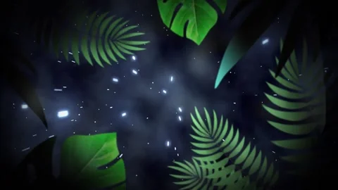 Animation of pattern with exotic leaves ... | Stock Video | Pond5