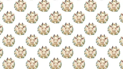 Animation Pattern Goat Farm, Product goat cheese and milk, backdrop for intro Stock Footage 281075378