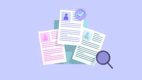 Animation Of Perfect Candidate Resume Found, Looking For New Employees. 動画素材 276014997