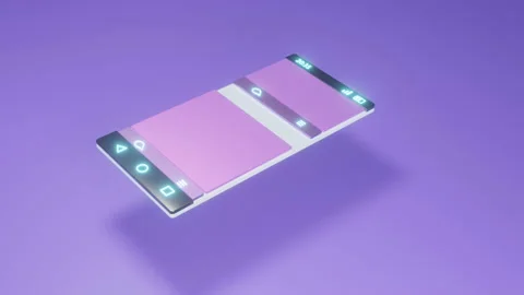 Animation of the phone screen with scrolling through messages Stock Footage 169528514