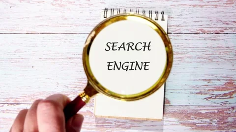 Animation of the phrase SEARCH ENGINE Stock Footage 307673400