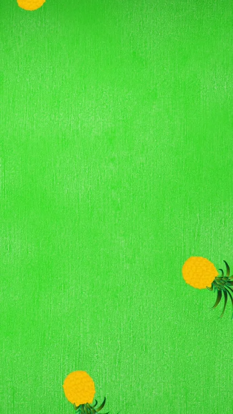 Animation of pineapples moving on green background Stock Footage 319974253