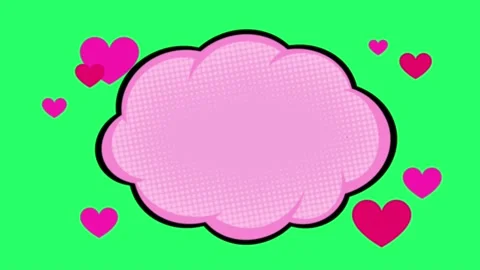 Animation pink bar isolate for text on green background. Stock Footage 208336657