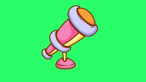 Animation pink binoculars isolate. Stock Footage 249887792