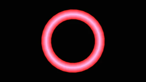 Animation of pink circle loop is rotating on black background Stock Footage 101845033
