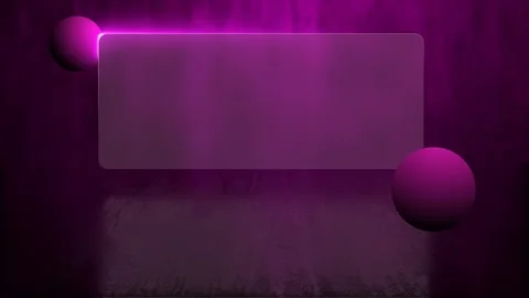 Animation of a pink dirt wall background with balls and frosted glass 4K Stock Footage 264585249