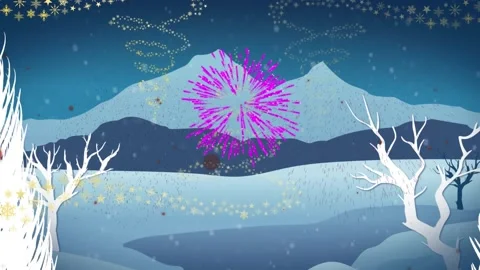 Animation of pink fireworks exploding on a white background 動画素材 328145456