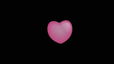 Animation of a pink  Heart Stock Footage 168369850