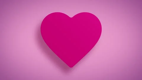 Animation Pink heart, on pink background, pulsating or beating. 스톡 동영상 242513716