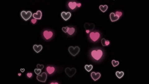 Animation pink hearts shape floating for Valentine's day. Stock Footage 152751716