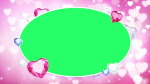 Animation pink hearts shape floating for Valentine's day on green background. Stock Footage 171692216