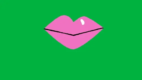 Animation of pink lips icon blowing kisses on white background Stock Footage 324947507