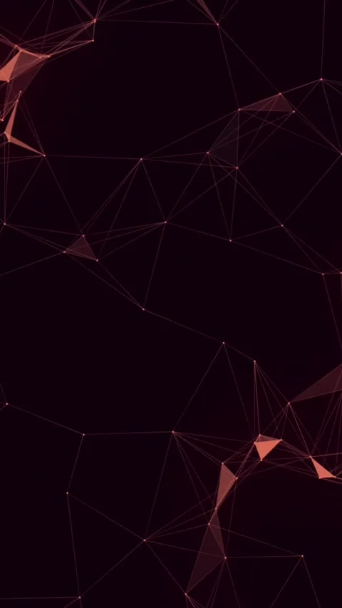 Animation of pink network of communication and abstract shapes on black Stock Footage 344678996