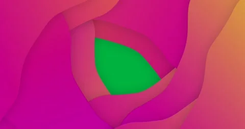 Animation of pink to orange gradient lines waving in seamless loop on white Stock Footage 347299133