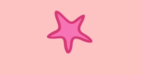 Animation of pink starfish with copy space on pink background Stock Footage 329286689