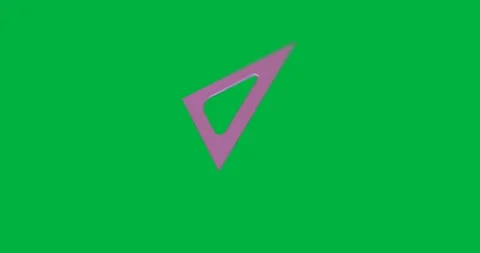 Animation of pink triangle ruler moving ... | Stock Video | Pond5