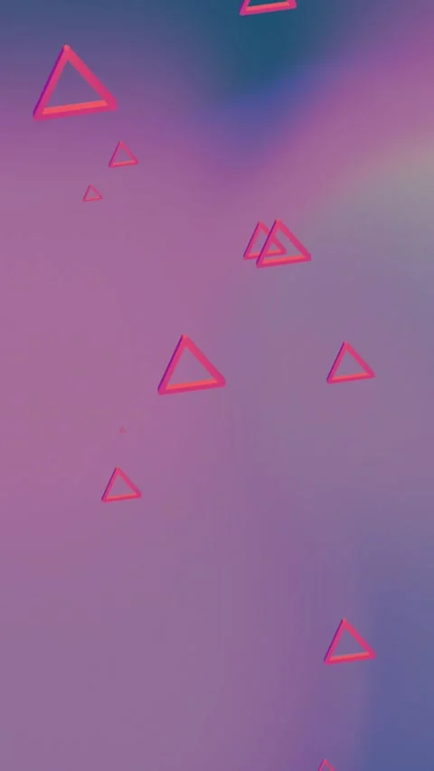 Animation of pink triangles shapes moving on gradient background Stock Footage 342704642