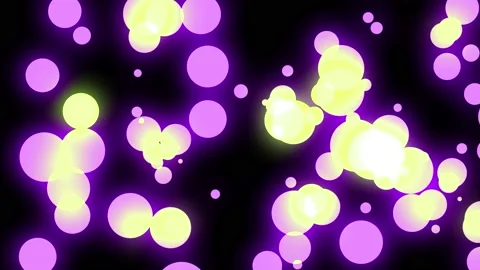 Animation of Pink Yellow Circles Bubbles With Purple Glow Bokeh Effect Stockbeeldmateriaal 202724822