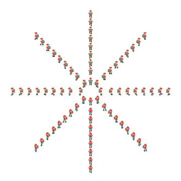 Animation of a pixel delivery man for a 2D game. Stock Illustration