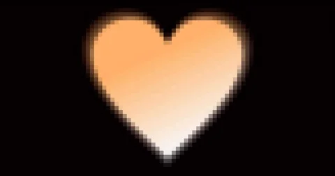 Animation of pixel heart appearance Stock Footage 92169277