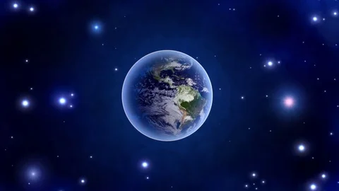 Animation of Planet Earth as seen from space Video stock 84229853