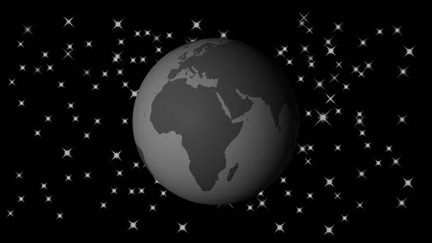 Animation of Planet earth as seen from space. Video stock 125401714