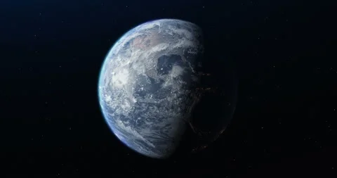 Animation of the planet Earth in the space Stock Footage 111065395