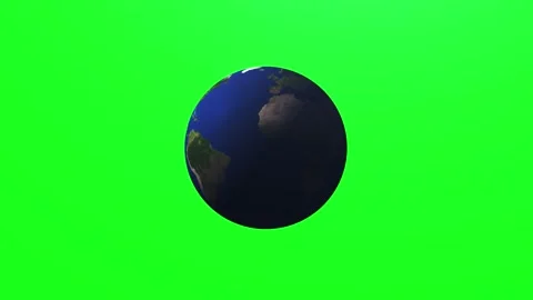Animation of planet earth in space, greenscreen Stock Footage 296074875
