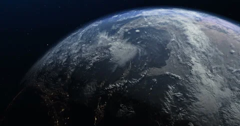Animation of the planet Earth in the space. low orbit Stock Footage 111065042