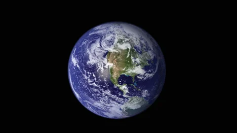 Animation of Planet Earth spin. Elements of this media furnished by NASA. Stock-Footage 131393712