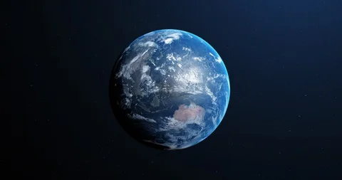 Animation of the planet earth spinning a... | Stock Video | Pond5