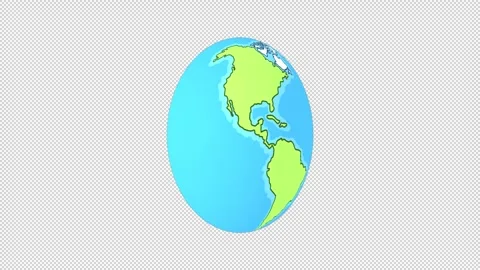 Animation of the planet Earth spinning, ... | Stock Video | Pond5