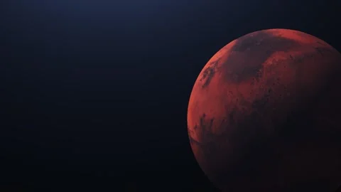 Animation of planet mars in space Stock Footage 296075001