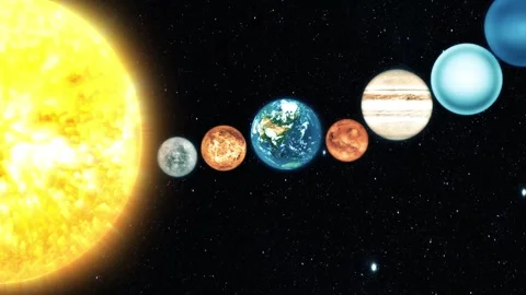 Animation of planets in the solar system... | Stock Video | Pond5
