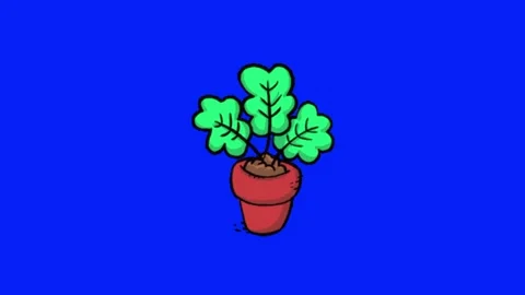 Animation of plant on chroma key background Vídeo Stock 329393410